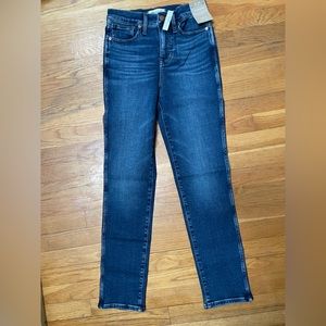 BRAND NEW! Never been worn Madewell jeans. Stovepipe, high rise, Pendleton wash